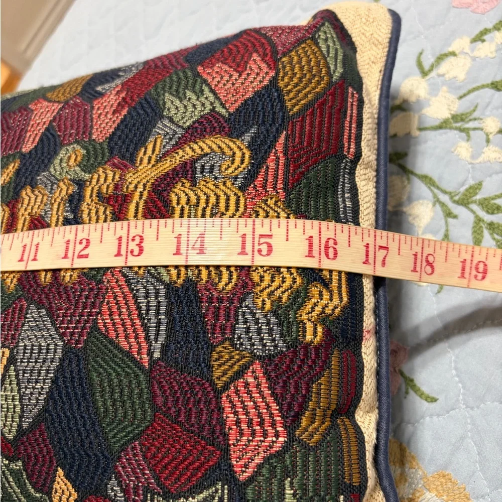 Vintage 90’s Festive Holiday PreOwned Pillow with Merry Christmas Design See Pic